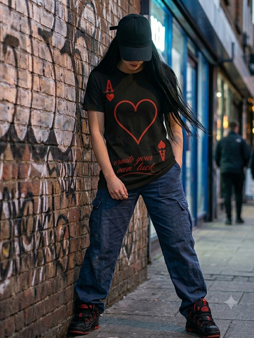 Person wearing Wild Card t-shirt